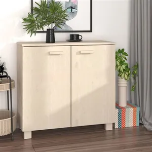 vidaXL Buffet HAMAR Marron miel 85x35x80 cm Bois massif de pin pas cher