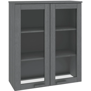 vidaXL Dessus de buffet HAMAR Gris foncé 85x35x100 cm Bois de pin pas cher