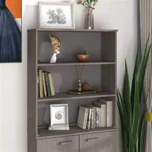 vidaXL Dessus de buffet HAMAR Gris clair 85x35x100 cm Bois de pin pas cher