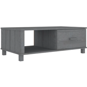 vidaXL Table basse HAMAR Gris foncé 100x55x35 cm Bois massif de pin pas cher
