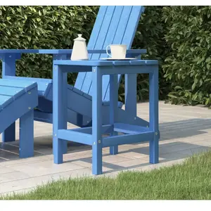 vidaXL Table de jardin Adirondack Bleu marine 38x38x46 cm PEHD pas cher