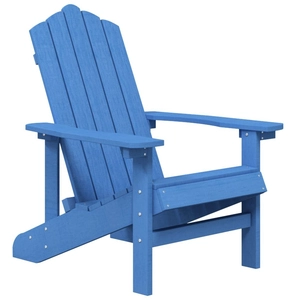 vidaXL Chaise Adirondack de jardin PEHD bleu marine pas cher