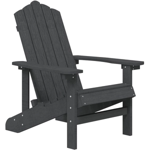 vidaXL Chaise Adirondack de jardin PEHD anthracite pas cher