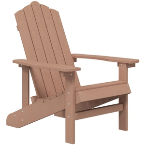 vidaXL Chaise Adirondack de jardin PEHD marron pas cher