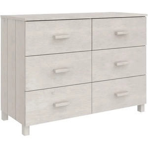 vidaXL Buffet MOLDE Blanc 113x40x80 cm Bois massif de pin pas cher