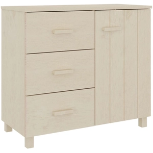 vidaXL Buffet HAMAR Marron miel 90x40x80 cm Bois massif de pin pas cher