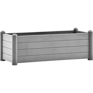 vidaXL Lit surélevé de jardin PP Gris pierre 100x43x35 cm pas cher