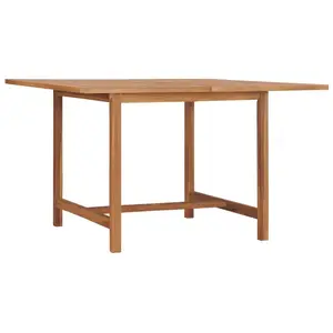 vidaXL Table à dîner de jardin 110x110x75 cm Bois massif de teck pas cher