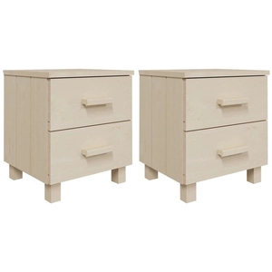 vidaXL Tables de chevet HAMAR 2pcs Marron miel 40x35x44,5cm Bois pas cher
