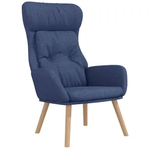 vidaXL Chaise de relaxation Bleu Tissu pas cher