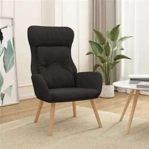 vidaXL Chaise de relaxation Noir Tissu pas cher