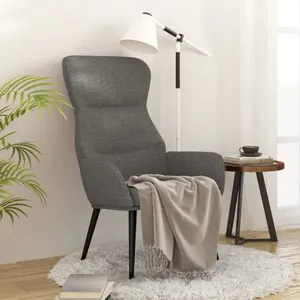 vidaXL Chaise de relaxation Gris clair Tissu pas cher