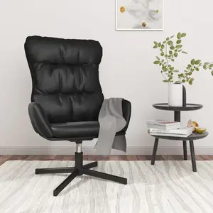 vidaXL Chaise de relaxation Noir Similicuir pas cher