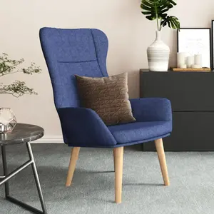 vidaXL Chaise de relaxation Bleu Tissu pas cher