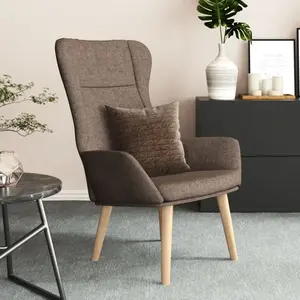 vidaXL Chaise de relaxation Taupe Tissu pas cher