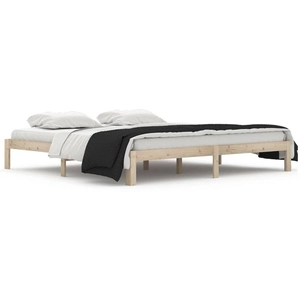 vidaXL Cadre de lit Bois de pin massif 200x200 cm pas cher