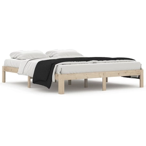 vidaXL Cadre de lit Bois de pin massif 160x200 cm pas cher