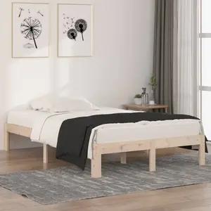 Comparateur de prix : vidaXL Cadre de lit bois massif 120x190 cm petit double