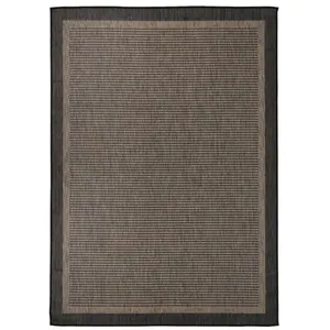 vidaXL Tapis à tissage plat d'extérieur 120x170 cm Marron foncé pas cher