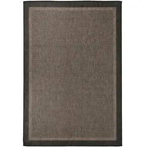vidaXL Tapis à tissage plat d'extérieur 160x230 cm Marron foncé pas cher