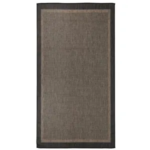 vidaXL Tapis à tissage plat d'extérieur 80x150 cm Marron foncé pas cher