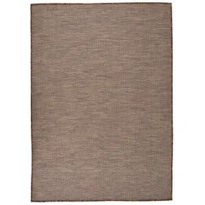 Comparateur de prix : vidaXL Tapis à tissage plat d'extérieur 140x200 cm Marron