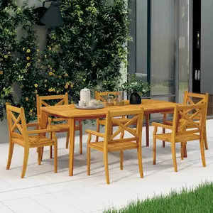 vidaXL Chaises à dîner d'extérieur 6 pcs Bois d'acacia massif pas cher