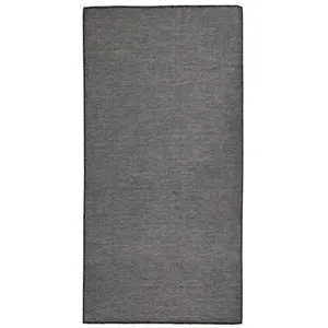 vidaXL Tapis à tissage plat d'extérieur 100x200 cm Gris