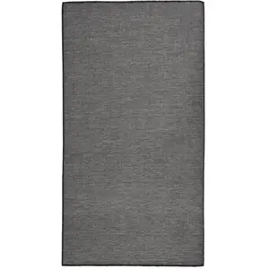 vidaXL Tapis à tissage plat d'extérieur 80x150 cm Gris pas cher