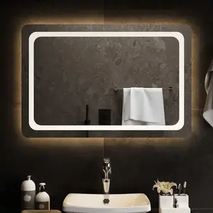 vidaXL Miroir de salle de bain à LED 90x60 cm pas cher