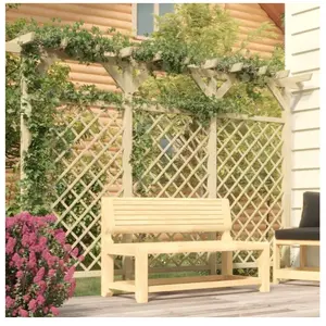 Comparateur de prix : vidaXL Clôture à treillis de jardin avec pergola 300x50x200 cm Pin