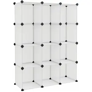 vidaXL Cubes de rangement 12 pcs Transparent PP pas cher