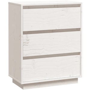 vidaXL Buffet Blanc 60x34x75 cm Bois massif de pin pas cher