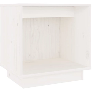 vidaXL Table de chevet Blanc 40x30x40 cm Bois de pin solide pas cher