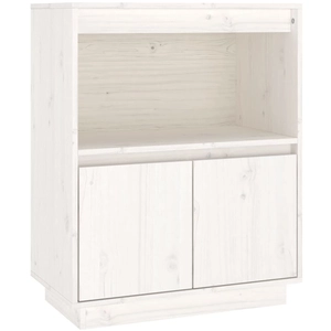 vidaXL Buffet Blanc 60x34x75 cm Bois massif de pin pas cher