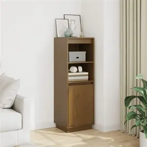 vidaXL Buffet Marron miel 37x34x110 cm Bois massif de pin pas cher