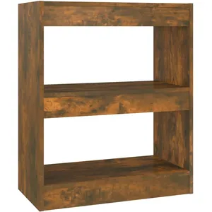 vidaXL Bibliothèque/Séparateur de pièce Chêne fumé 60x30x72 cm pas cher