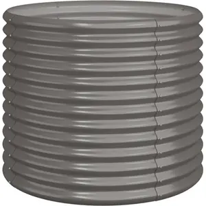vidaXL Jardinière de jardin Acier enduit de poudre 80x80x68 cm Gris pas cher