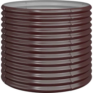 Comparateur de prix : vidaXL Jardinière de jardin Acier enduit de poudre 80x80x68 cm Marron