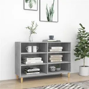 vidaXL Buffet Sonoma gris 103,5x35x70 cm Aggloméré pas cher