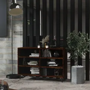 vidaXL Buffet Chêne fumé 103,5x35x70 cm Bois d'ingénierie pas cher