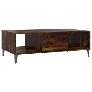 vidaXL Table basse Chêne fumé 103,5x60x35 cm Aggloméré pas cher