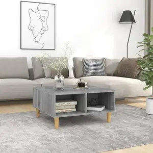 vidaXL Table basse sonoma gris 60x60x30 cm bois d'ingénierie813165 pas cher