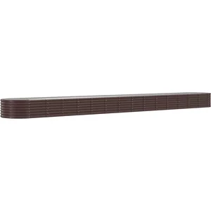 vidaXL Lit surélevé de jardin Acier enduit de poudre marron pas cher