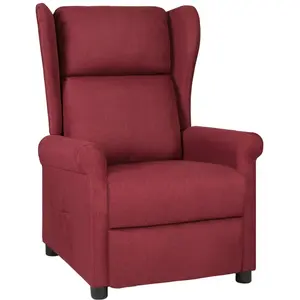 vidaXL Fauteuil inclinable Rouge bordeaux Tissu pas cher