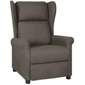 vidaXL Fauteuil inclinable Marron Tissu pas cher
