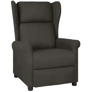 vidaXL Fauteuil inclinable Taupe Tissu pas cher