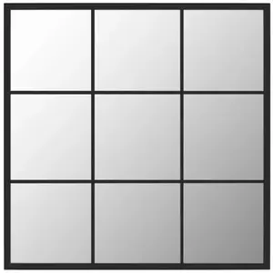Comparateur de prix : vidaXL Miroir mural noir 60x60 cm métal