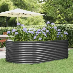 vidaXL Lit surélevé de jardin Anthracite Acier enduit de poudre pas cher