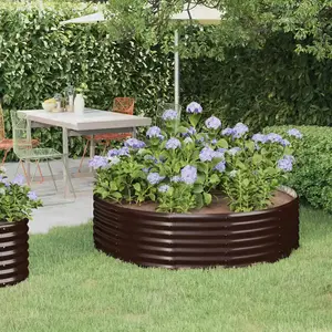 Comparateur de prix : vidaXL Vidaxl Jardinière De Jardin Acier Enduit De Poudre 140x140x36cm Marron